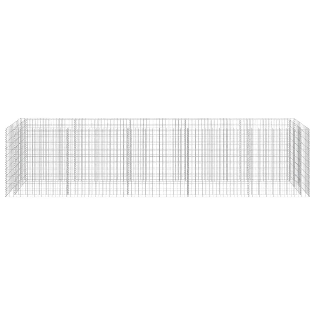 vidaXL Gabion Raised Bed Galvanised Steel 450x90x100 cm