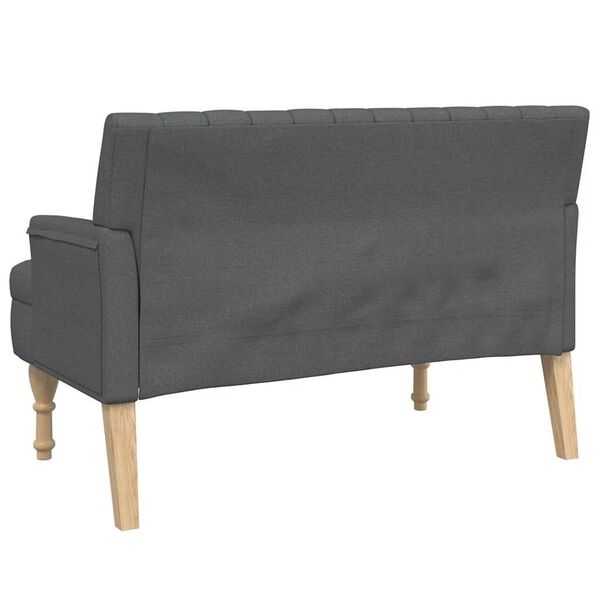 vidaXL Bench with Cushions Dark Grey 113x64.5x75.5 cm Fabric