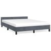 vidaXL Bed Frame without Mattress Dark Grey Full Velvet