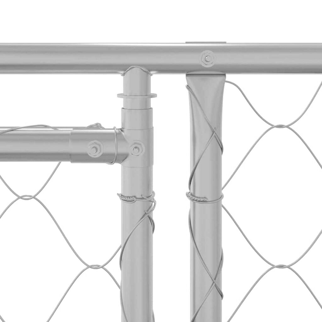 Dog Cage Silver 800 x 200 x 256 cm Galvanised Steel