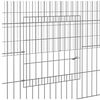 vidaXL 2-Panel Rabbit Cage 220x110x55 cm Galvanised Iron