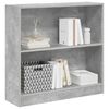 vidaXL Bookshelf Concrete Grey 80x24x75 cm Engineered Wood