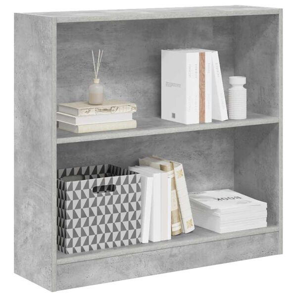 vidaXL Bookshelf Concrete Grey 80x24x75 cm Engineered Wood
