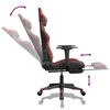 vidaXL Gaming Chair with Footrest Black and Red Faux Leather