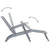 vidaXL Outdoor Deck Chair with Footrest and Cushion Solid Acacia Wood