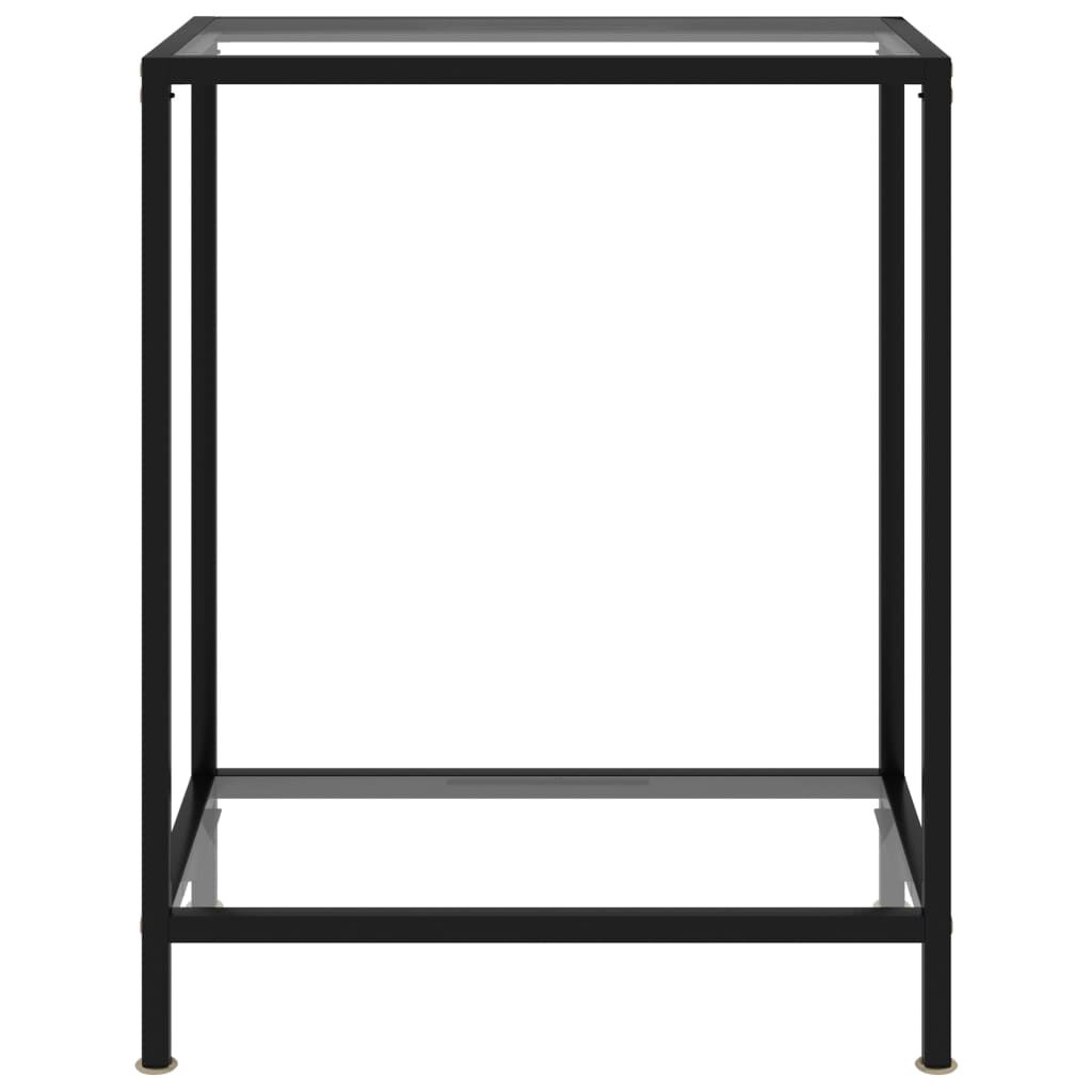 vidaXL Console Table Transparent 60x35x75 cm Tempered Glass