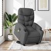 vidaXL Electric Stand up Massage Recliner Chair Dark Grey Fabric