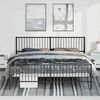 vidaXL Metal Bed Frame without Mattress with Footboard Black 193x203cm