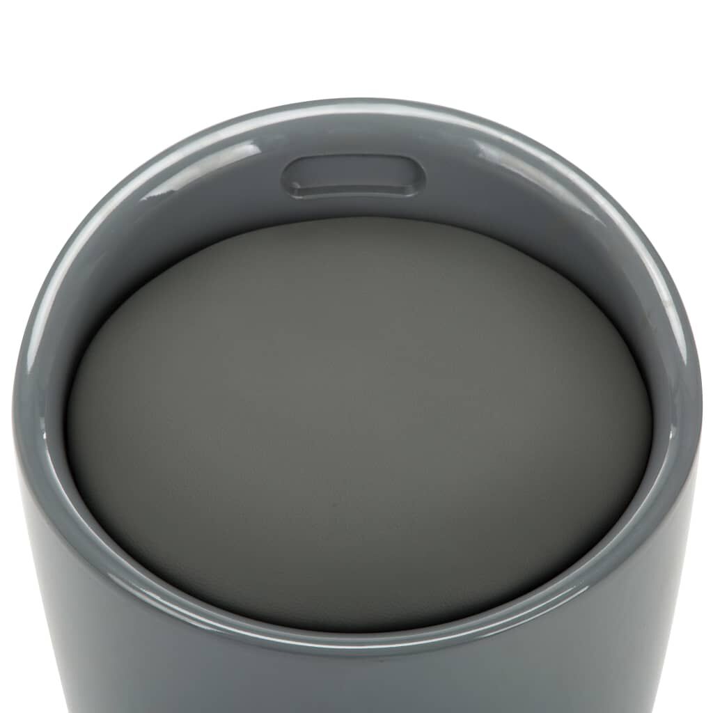 vidaXL Storage Stool Grey Faux Leather