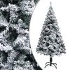 vidaXL Artificial Pre-lit Christmas Tree with Flocked Snow Green 150 cm