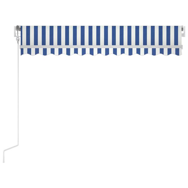 vidaXL Automatic Retractable Awning 300x250 cm Blue and White