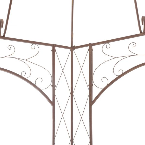 vidaXL Garden Pavilion Antique Brown 3 m Iron