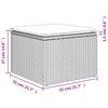 vidaXL Garden Stool with Cushion Brown 55 x 55 x 37 cm Poly Rattan