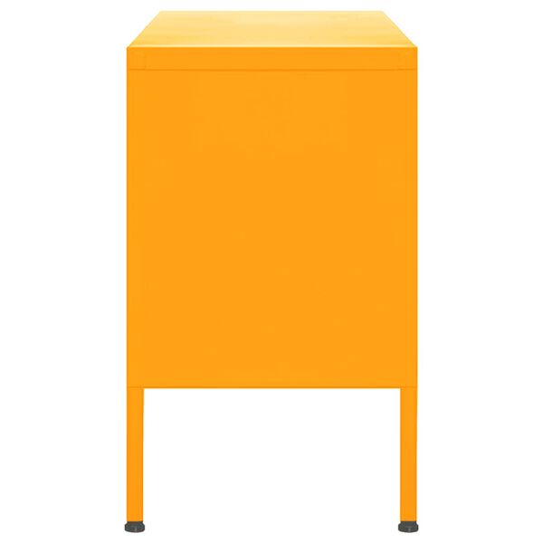 vidaXL TV Cabinet Mustard Yellow 105x35x50 cm Steel