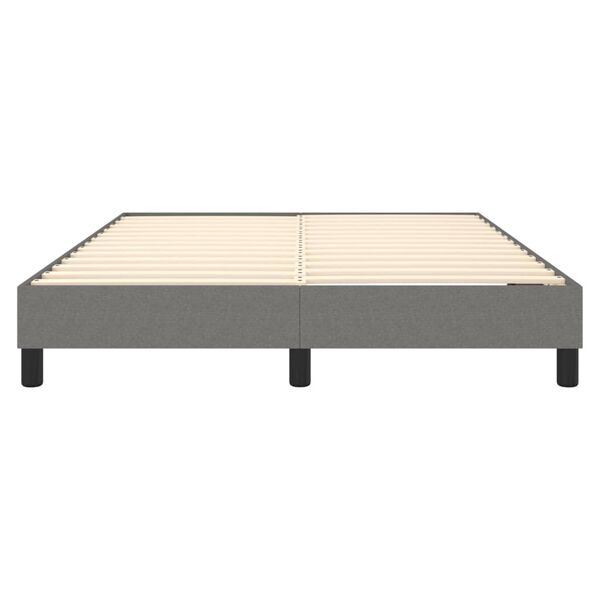 vidaXL Bed Frame without Mattress Dark Grey Queen Fabric