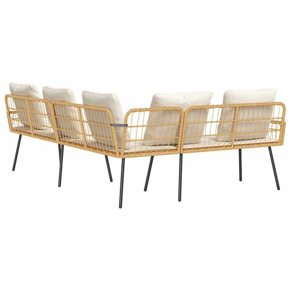vidaXL Sofa with Cushion Brown x x Metal