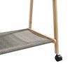 vidaXL Clothes Rack with Shelves and Wheels 106x34x106.5 cm Bamboo