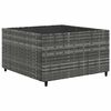vidaXL 7 Piece Garden Lounge Set with Cushions Grey Poly Rattan