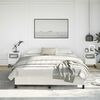 vidaXL Bed Frame without Mattress White California King Faux Leather