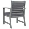 vidaXL Garden Chairs 2 pcs with Dark Grey Cushions Solid Acacia Wood