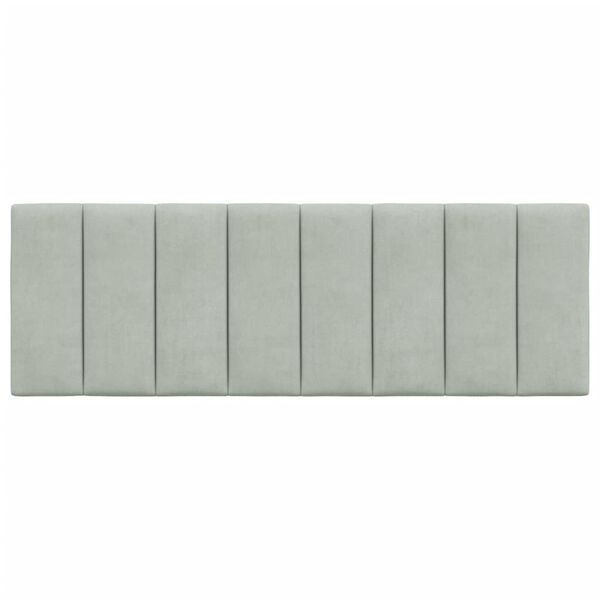 vidaXL Headboard Cushion "Hanko" Light Grey 137 cm Double Velvet