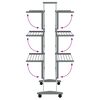 vidaXL Laundry Drying Rack with Wheels 89x64x129 cm Aluminium
