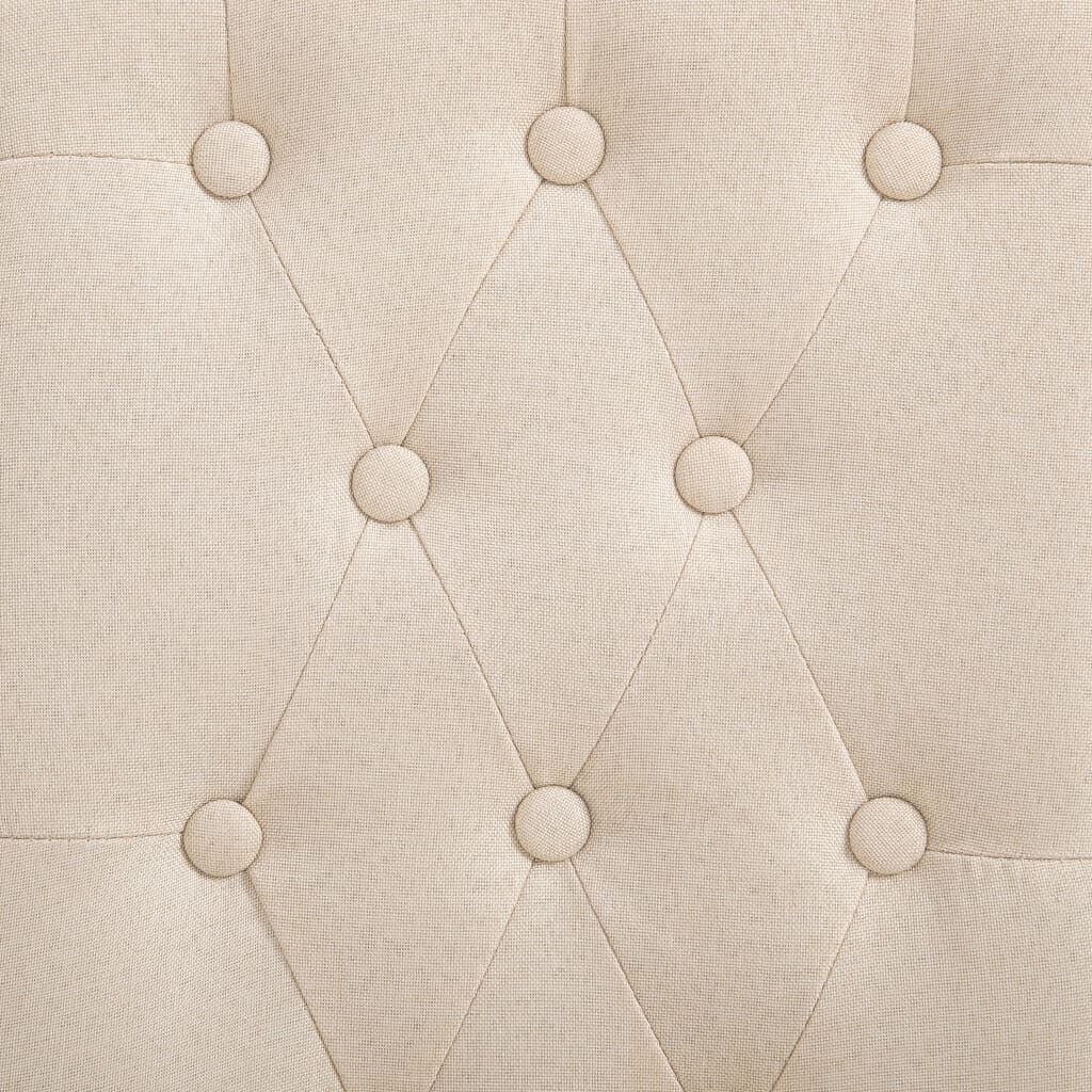 vidaXL Dining Chairs 4 pcs Cream Fabric