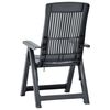 vidaXL Garden Reclining Chairs 2 pcs Plastic Anthracite