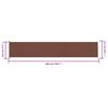 vidaXL Patio Retractable Side Awning 117x600 cm Brown