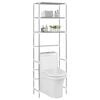 vidaXL 3-Tier Storage Rack over Toilet Silver 53x28x169 cm