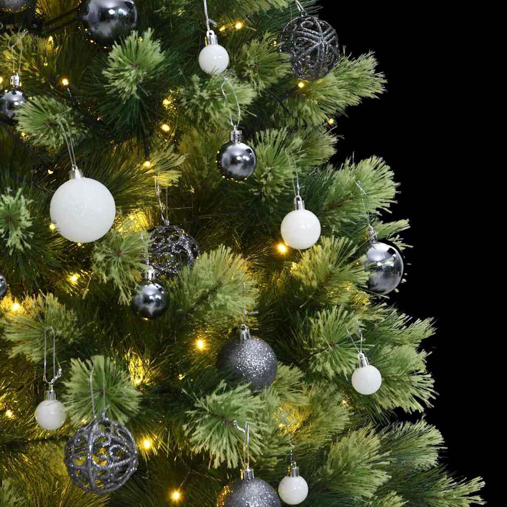 vidaXL Artificial Hinged Christmas Tree 150 LEDs & Ball Set 150 cm