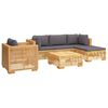 vidaXL 6 Piece Garden Lounge Set with Cushions Solid Wood Teak