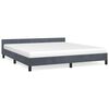 vidaXL Bed Frame without Mattress Dark Grey 193x203 cm Velvet