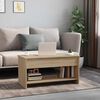 vidaXL Coffee Table Sonoma Oak 102x50x52,5 cm Engineered Wood