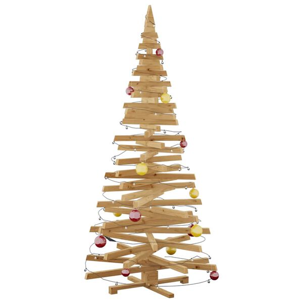 vidaXL Christmas Trees with Stand Brown 210 cm Solid pine wood