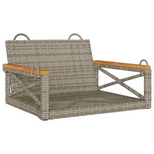 vidaXL Swing Bench Grey 63x62x40 cm Poly Rattan