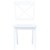 vidaXL Dining Chairs 4 pcs White Solid Rubber Wood