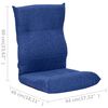 vidaXL Folding Floor Chair Blue Fabric