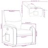 vidaXL Stand up Massage Recliner Chair Dark Grey Fabric