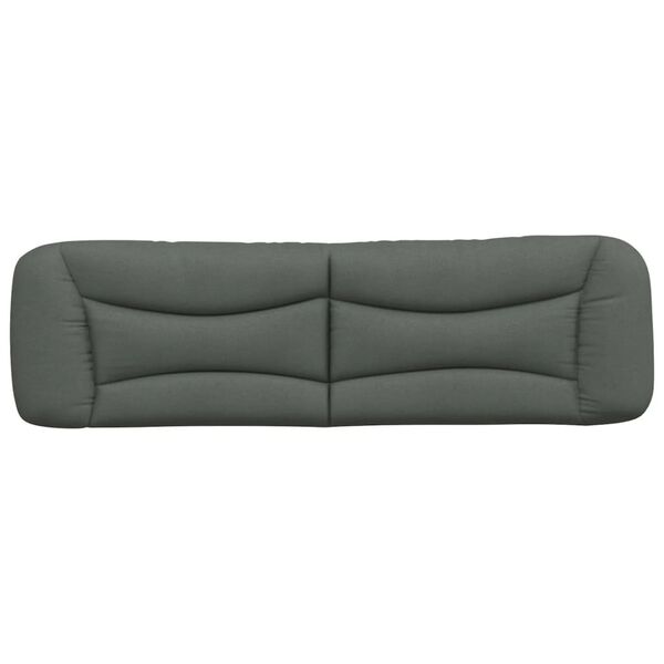 vidaXL Headboard Cushion "Hvar" Dark Grey 183 cm King Fabric