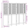 vidaXL Room Divider 6 Panels Dark Brown Solid Wood Paulownia