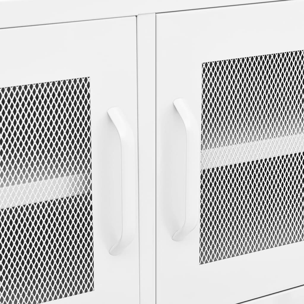 vidaXL TV Cabinet White 105x35x50 cm Steel
