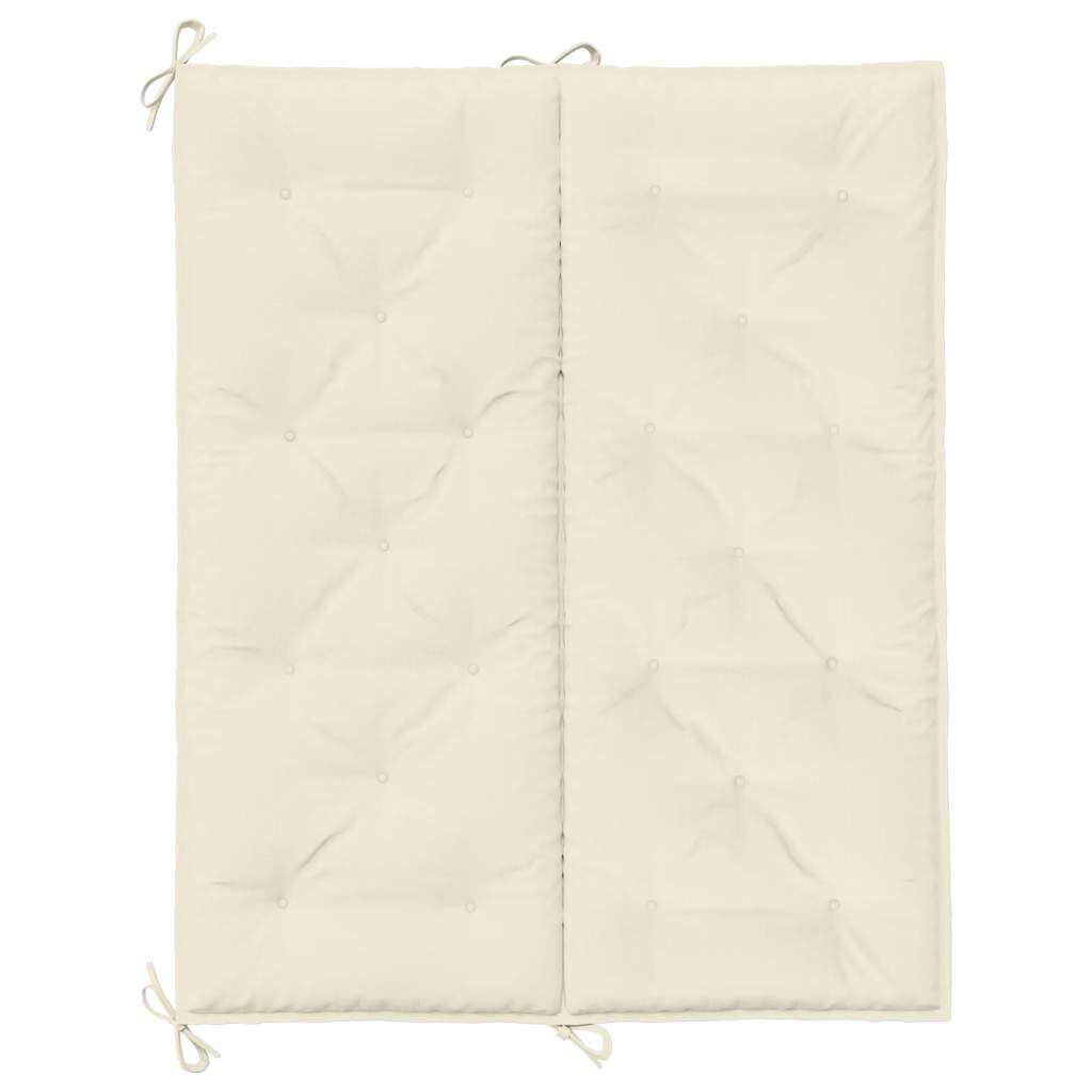 vidaXL Garden Bench Cushion Cream White 120x(50+50)x7cm Oxford Fabric