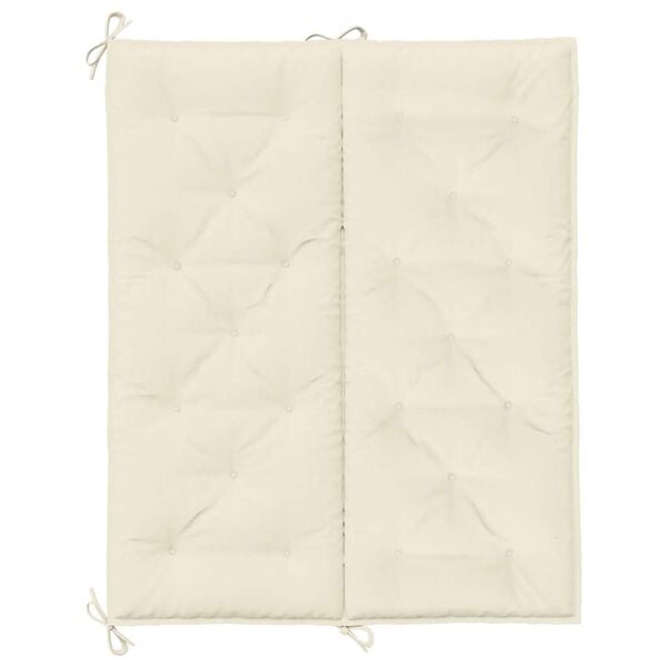 vidaXL Garden Bench Cushion Cream White 120x(50+50)x7cm Oxford Fabric