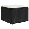 vidaXL 6 Piece Garden Sofa Set with Cushions Black Poly Rattan