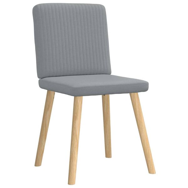 vidaXL Dining Chairs 6 pcs Light Grey Fabric
