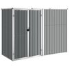 vidaXL Garden Tool Shed Grey 225x89x161 cm Galvanised Steel