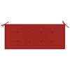 vidaXL Stacking Garden Bench with Cushion 128.5 cm Solid Teak Wood