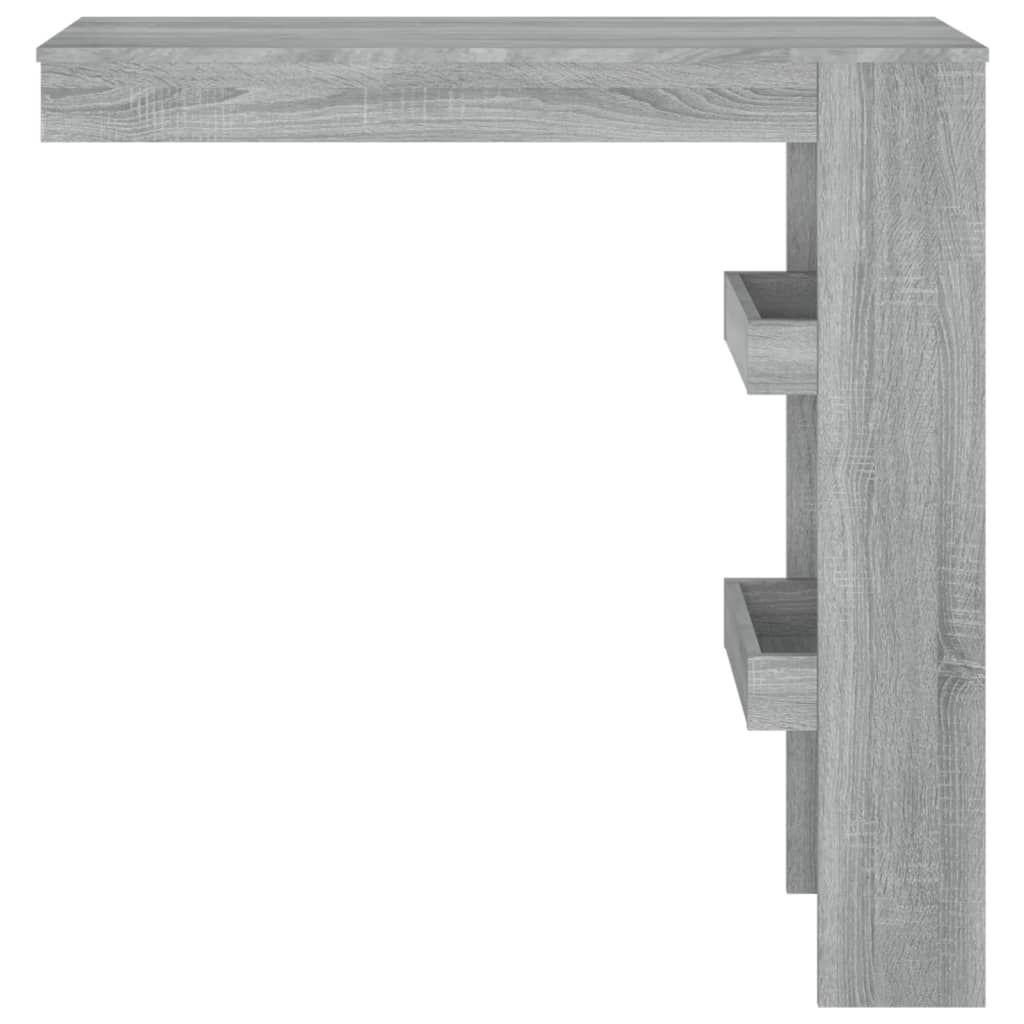 vidaXL Wall Bar Table Grey Sonoma 102x45x103.5 cm Engineered Wood