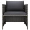 vidaXL 4 Piece Garden Sofa Set with Cushions Poly Rattan Grey
